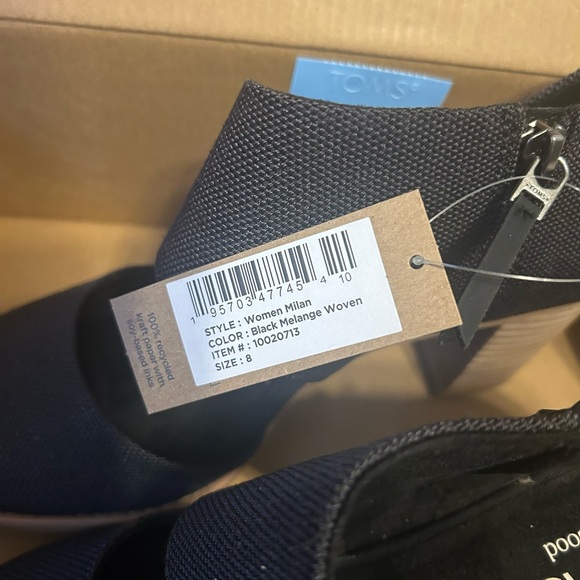 Toms Black Heels Elegant and Comfortable - Picture 2 of 8